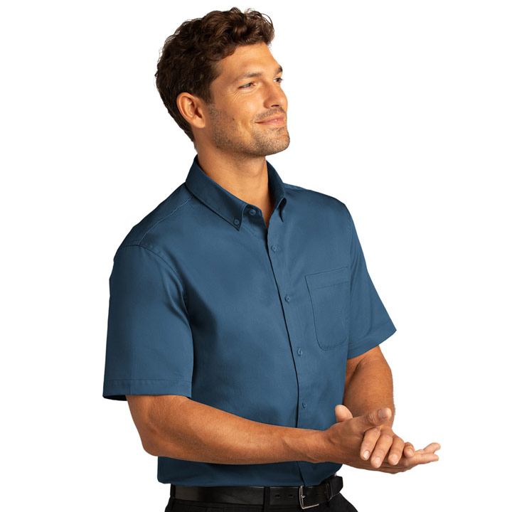 Twill Shirt Short Sleeve For Men – Los Angeles World Embroidery