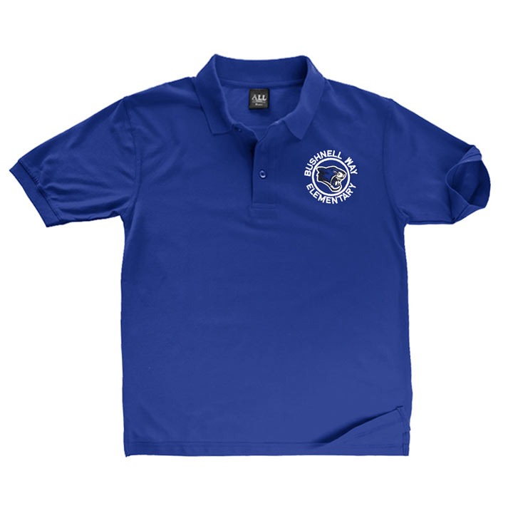 Bushnell Polo Shirt Uniform Royal – Los Angeles World Embroidery